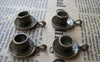 Accessories - 10 Sets Of Antique Bronze Coffee Cup Charms Pendants 18.5mm A1341