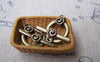 Accessories - 10 Sets Of Antique Bronze Lovely Spiral Flower Toggle Clasps A236