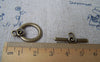 Accessories - 10 Sets Of Antique Bronze Lovely Spiral Flower Toggle Clasps A236