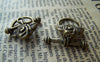 Accessories - 10 Sets Of Antique Bronze Rose Flower Toggle Clasps A218