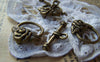 Accessories - 10 Sets Of Antique Bronze Rose Flower Toggle Clasps A218