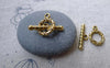 Accessories - 10 Sets Of Antique Gold Coiled Twisted Toggle Clasps A1269