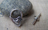 Accessories - 10 Sets Of Antique Silver Bird Toggle Clasps A1260
