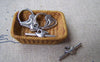 Accessories - 10 Sets Of Antique Silver Bird Toggle Clasps A1260
