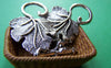 Accessories - 10 Sets Of Antique Silver Vine Leaf Toggle Clasps A2800