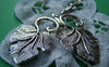 Accessories - 10 Sets Of Antique Silver Vine Leaf Toggle Clasps A2800