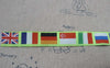Accessories - 10 Yards (9.1 Meter) Yarn Weave Stitched Multiple National Flags Ribbon Label String A6855