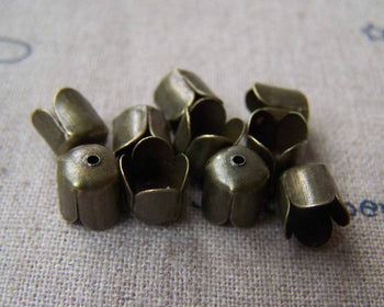 Accessories - 100 Pcs Of Antique Bronze Bead Tassel Caps 6x7mm A2982
