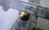 Accessories - 100 Pcs Of Antique Bronze Brass Curved Disc Connectors 8mm A7698
