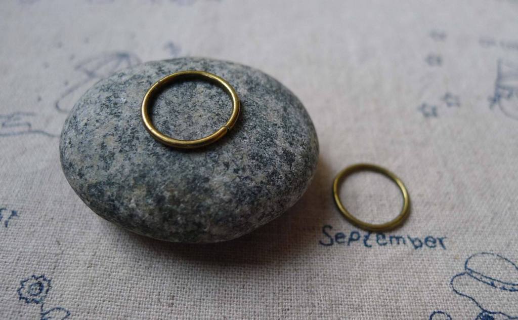 Accessories - 100 Pcs Of Antique Bronze Jump Rings 14mm 16gauge A5505