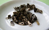 Accessories - 100 Pcs Of Antique Bronze Medium Fold Over Crimp Head Clasps 4x9mm A2099