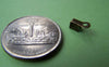 Accessories - 100 Pcs Of Antique Bronze Medium Fold Over Crimp Head Clasps 4x9mm A2099
