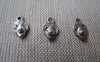 Accessories - 100 Pcs Of Antique Silver Head Shaped Decoration Charms 7x12mm A1182