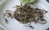 Accessories - 100 Pcs Of Antiqued Bronze Fish Hook Earwire 14x15mm A4092