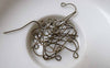 Accessories - 100 Pcs Of Antiqued Bronze Simple Fish Hook Earwire 13x17mm A6813