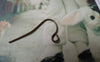 Accessories - 100 Pcs Of Antiqued Bronze Simple Fish Hook Earwire 13x17mm A6813