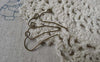 Accessories - 100 Pcs Of Antiqued Bronze Simple Fish Hook Earwire 13x17mm A6813