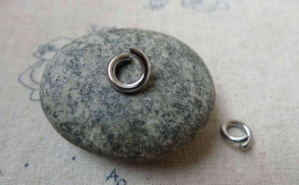 Accessories - 100 Pcs Of Chrome Tone Iron OD Jump Rings 9mm 13 Gauge A6122