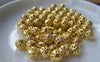 Accessories - 100 Pcs Of Gold Tone Filigree Ball Spacer Beads Size 6mm A232