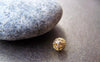 Accessories - 100 Pcs Of Gold Tone Filigree Ball Spacer Beads Size 6mm A232