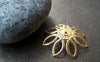 Accessories - 100 Pcs Of Gold Tone Filigree Flower Beads Cap 19mm A5326