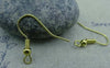 Accessories - 100 Pcs Of Gold Tone Fish Hook Earwire Findings 18mm A3311