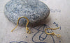 Accessories - 100 Pcs Of Gold Tone Flat Fish Hook Earwire Findings 15x15mm A3312
