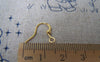 Accessories - 100 Pcs Of Gold Tone Flat Fish Hook Earwire Findings 15x15mm A3312