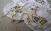 Accessories - 100 Pcs Of Gold Tone Flat Fish Hook Earwire Findings 15x15mm A3312