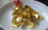 Accessories - 100 Pcs Of Gold Tone Fold Over Crimp Head Clasps Size 7x11mm A3619