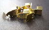 Accessories - 100 Pcs Of Gold Tone Fold Over Crimp Head Clasps Size 7x11mm A3619