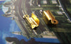 Accessories - 100 Pcs Of Gold Tone Large Fold Over Crimp Head Clasps 4x11mm A1016