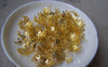 100 pcs of Gold Tone Three Leaf Filigree Bead Caps 14mm A2054