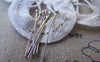 Accessories - 100 Pcs Of Platinum White Gold Tone Brass Ball End Headpin - 25G - 24mm A3321