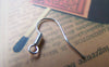 Accessories - 100 Pcs Of Silver Tone Fish Ball Hook Earwire Findings 14x15mm A3313