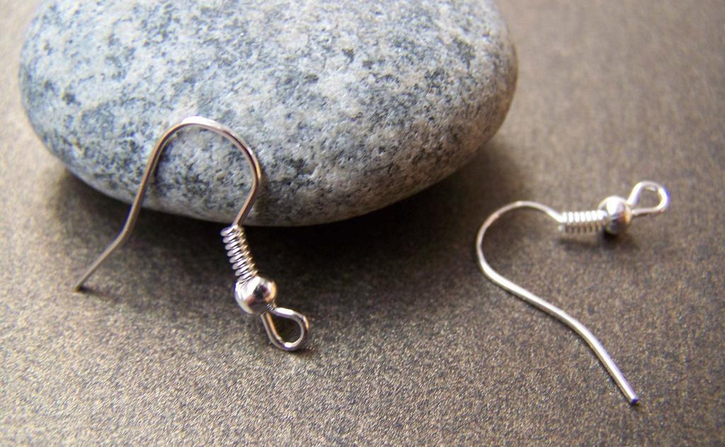 Accessories - 100 Pcs Of Silver Tone Fish Ball Hook Earwire Findings 18mm A3617