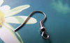 Accessories - 100 Pcs Of Silvery Gray Nickel Tone Fish Ball Hook Earwire Findings 18mm A3305