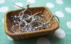 Accessories - 100 Pcs Of Silvery Gray Nickel Tone Fish Ball Hook Earwire Findings 18mm A3305