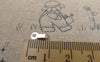 Accessories - 100 Pcs Of Silvery Gray Nickel Tone Fold Over Crimp Head Clasps Medium Size 4x8.5mm A6234