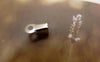 Accessories - 100 Pcs Of Silvery Gray Nickel Tone Fold Over Crimp Head Clasps Medium Size 4x8.5mm A6234