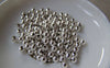 Accessories - 100 Pcs Silver Finish Smooth Round Iron Metallic Beads Ball Size 4mm A5343