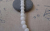 Accessories - 11.8 Inches Strand (50pcs) Of Milky White Plastic Round Acrylic Beads 6mm A7487