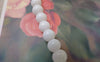 Accessories - 11.8 Inches Strand (50pcs) Of Milky White Plastic Round Acrylic Beads 6mm A7487