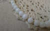 Accessories - 11.8 Inches Strand (50pcs) Of Milky White Plastic Round Acrylic Beads 6mm A7487