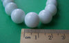 Accessories - 13 Inches Strand (28pcs) Of Milky White Plastic Round Acrylic Beads 12mm A3922