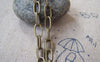 Accessories - 16 Ft (5m) Antique Bronze Chunky Embossed Textured Cable Chain 5x9mm A4427