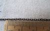 Accessories - 16 Ft (5m) Of Black Textured Brass Oval Cable Chain 1.5x2.2mm A4414