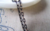 Accessories - 16 Ft (5m) Of Black Textured Brass Oval Cable Chain 2x4mm A4037