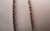Accessories - 16 Ft (5m) Of Black Textured Brass Oval Cable Chain 2x4mm A4037