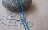 Accessories - 16 Ft (5m) Of Blue Textured Brass Oval Cable Chain 1.5x2.2mm A4415